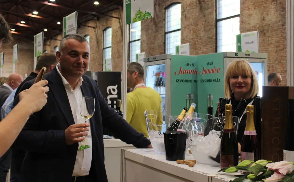 Visitors explore the wines of north-western Croatia at the festival in Lauba.