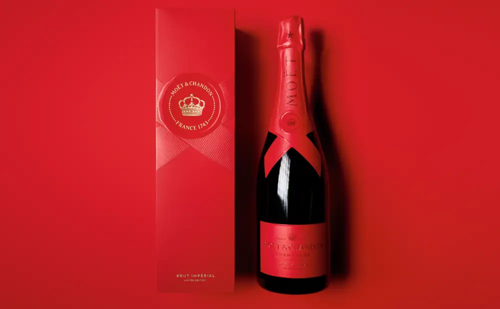 Limitirana blagdanska poklon pakiranja šampanjaca Moët Impérial Brut i Rosé Impérial u MIVA vinoteci.