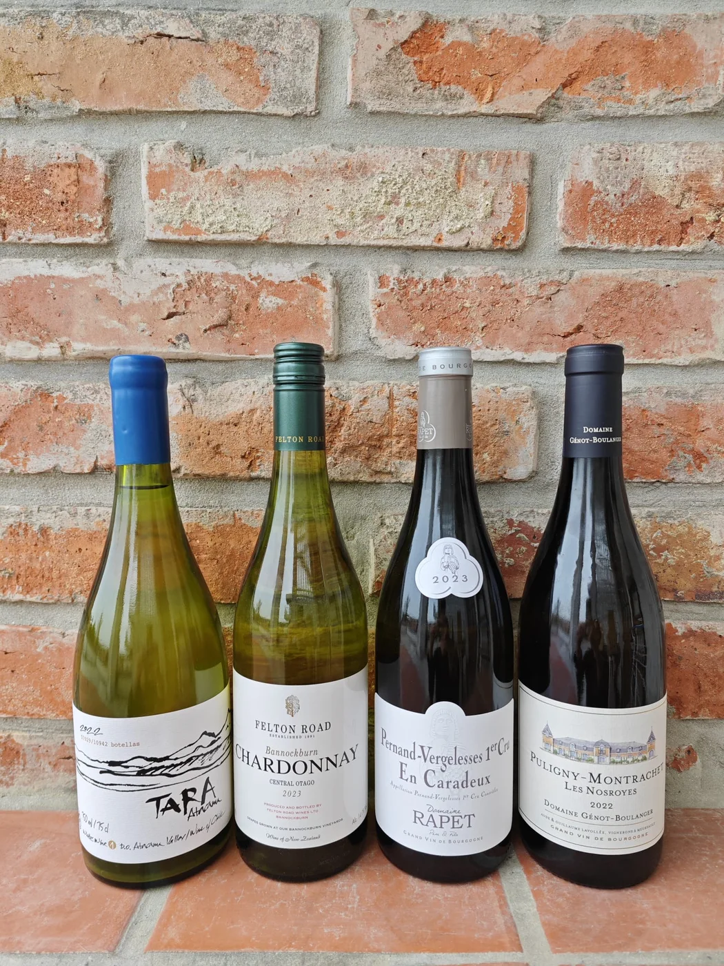 Tara, Felton Road, Rapet i Génot-Boulanger chardonnayi