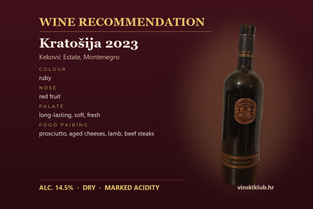 Wine recommendation: Kratošija Keković 2023