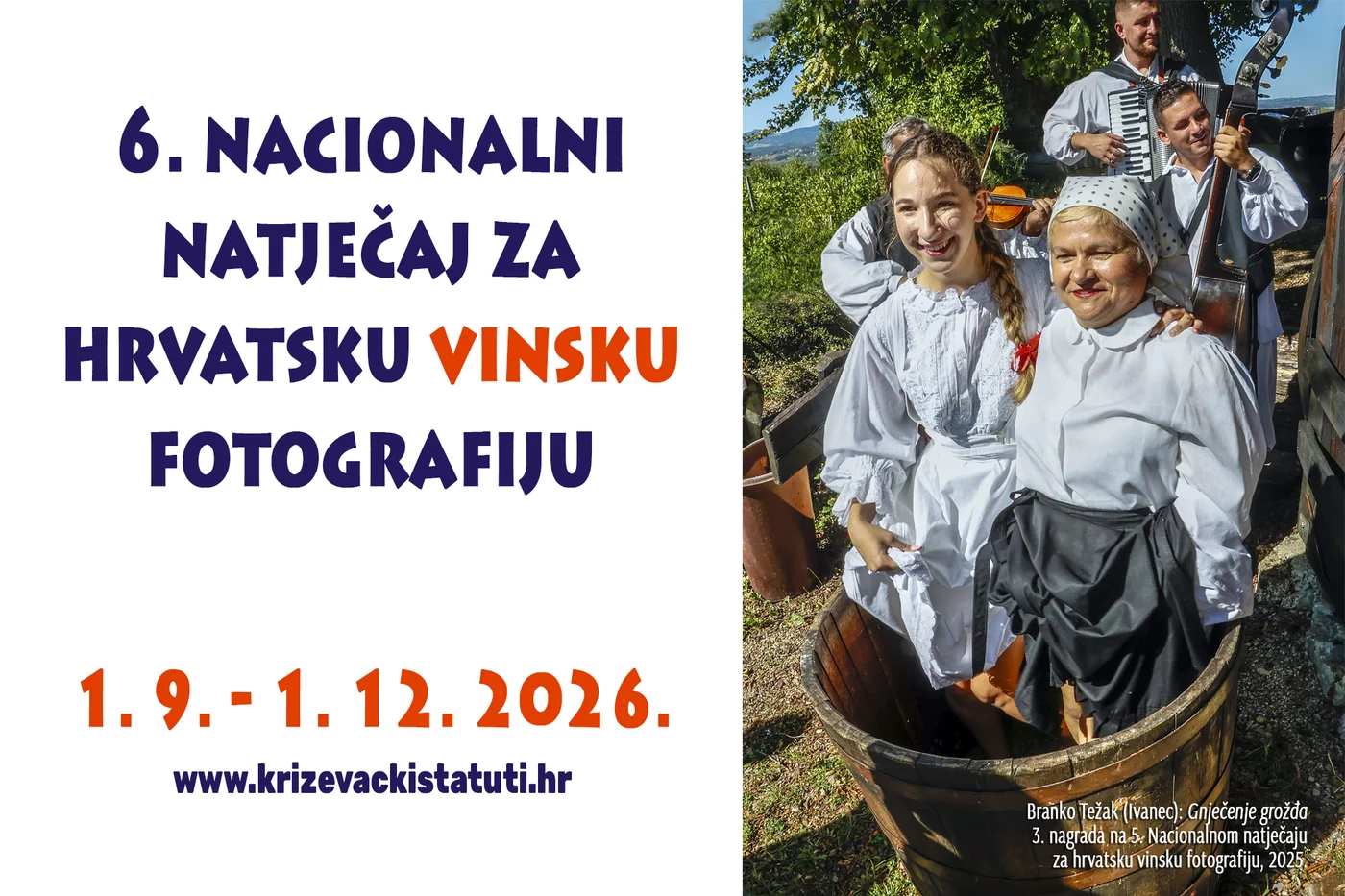 Plakat 6. Nacionalnog natječaja za hrvatsku vinsku fotografiju 2026.